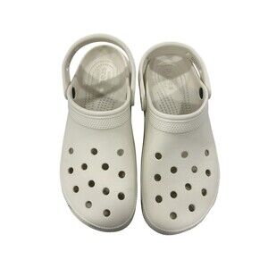 Crocs Classic Platform Clogs Iconic Comfort Womens Size 9 Bone Tan 206750 EUC